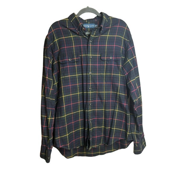 VTG 90s Ralph Lauren Men’s Stripe Button Down Stripe Pink Casual Shirt SZ XL - Picture 2 of 5